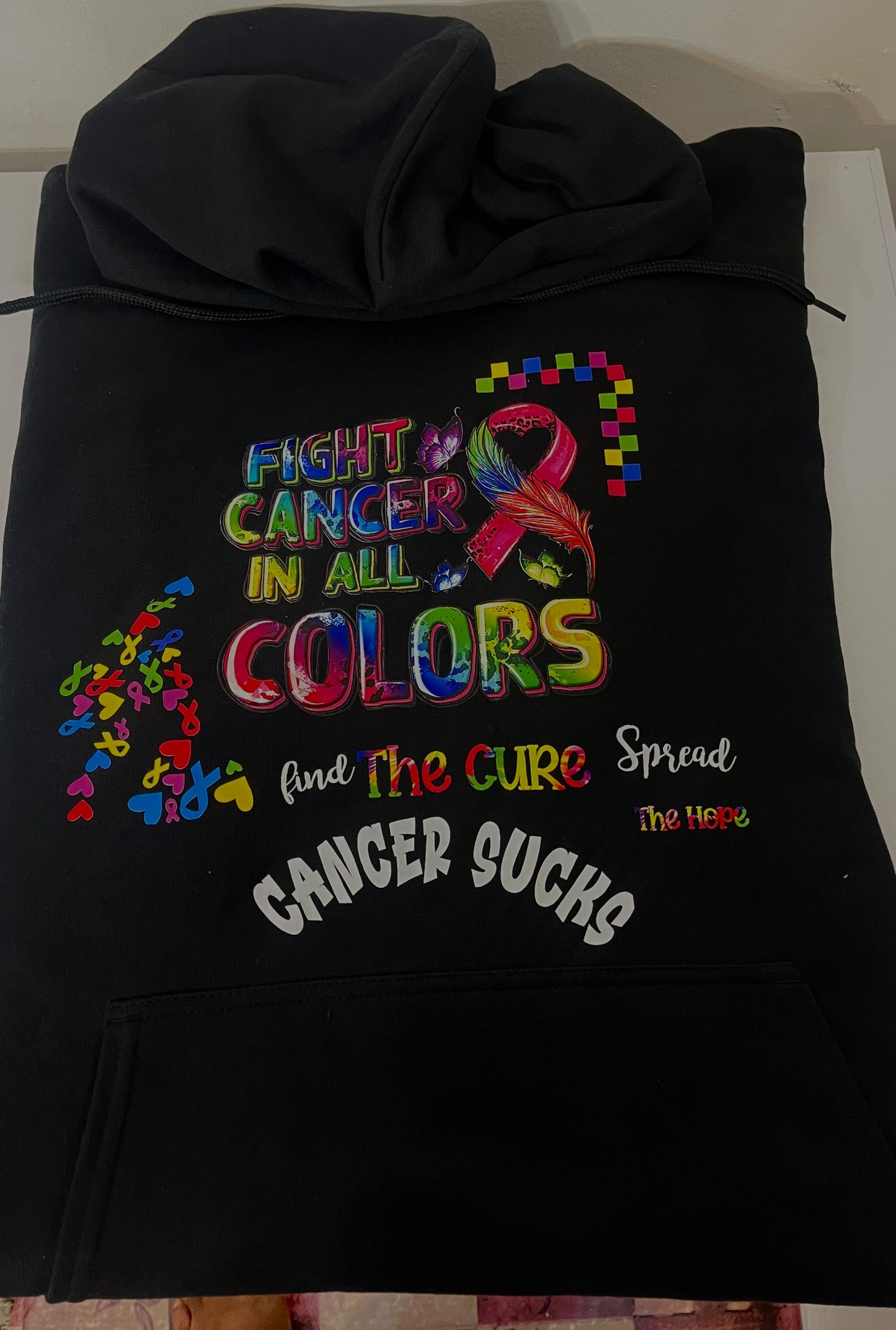 Cancer Awareness Hoodie Black unisex