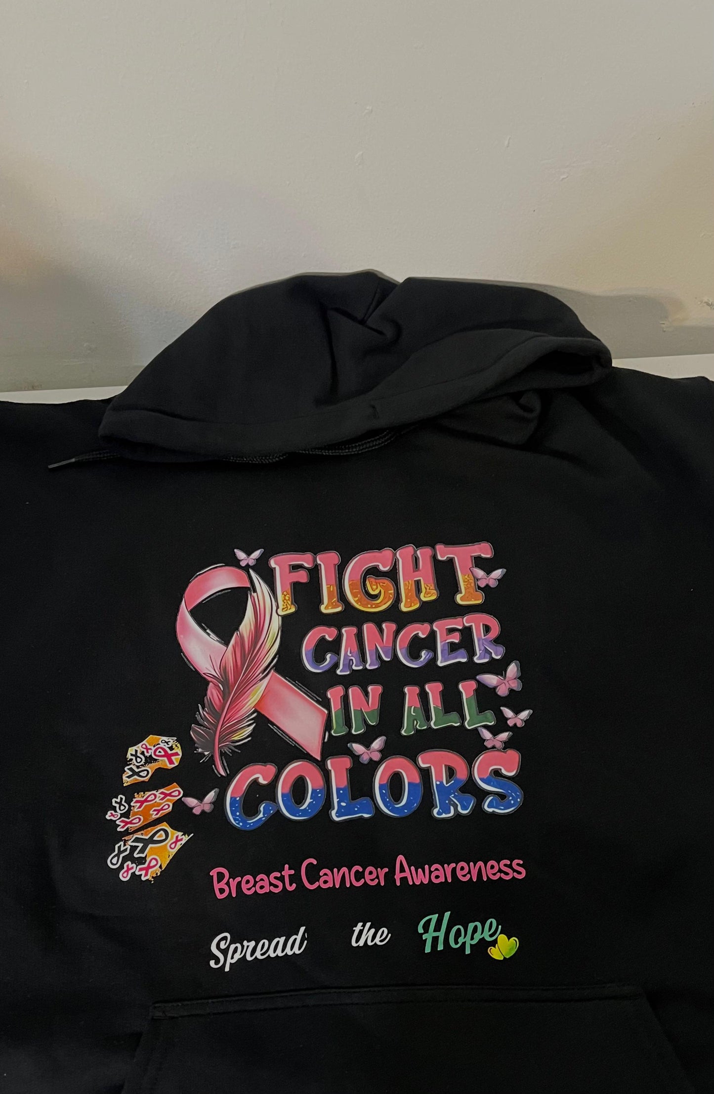 Cancer Awareness Hoodie Black unisex