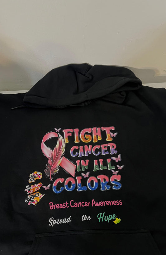 Cancer Awareness Hoodie Black unisex